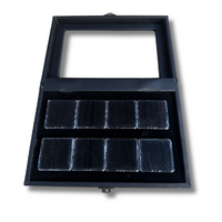 Glass Top Gold Nugget Display Case With 8 x 42mm Display Pods