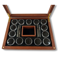 Sharon's Gold Boxes 14 Pod 2 Vial Gold Nugget Display Case