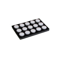 Glass Top Gold Nugget Display Case With 15 Round Display Pods