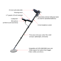 AlgoForce E1500 Plus Ready-to-Go Gold Detecting Pack with Nugget Finder Sadie Coil