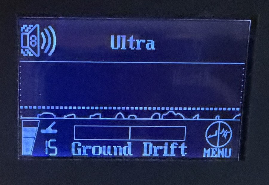 AlgoForce E1500 Plus screen showing Fixed Ground Balance