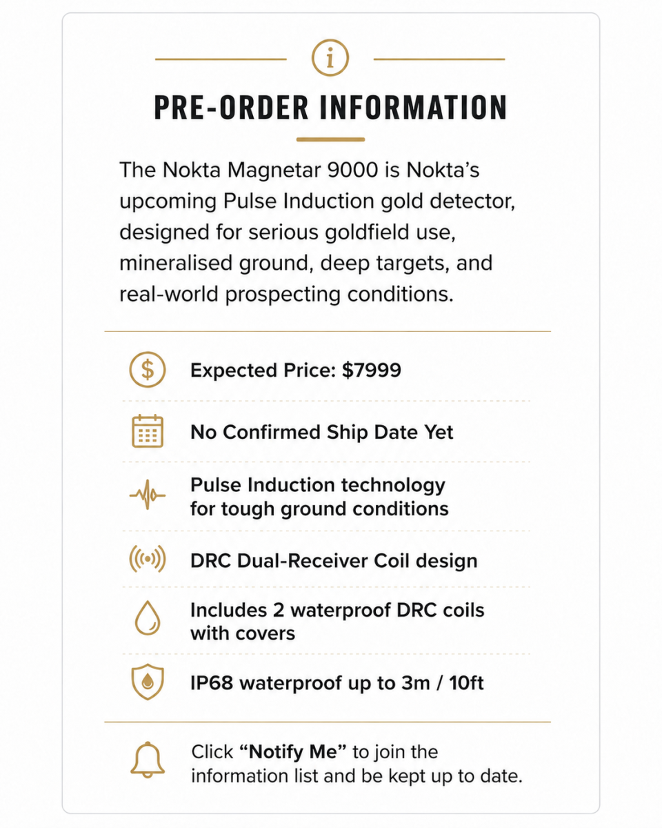 Nokta Magnetar 9000 pre-order info
