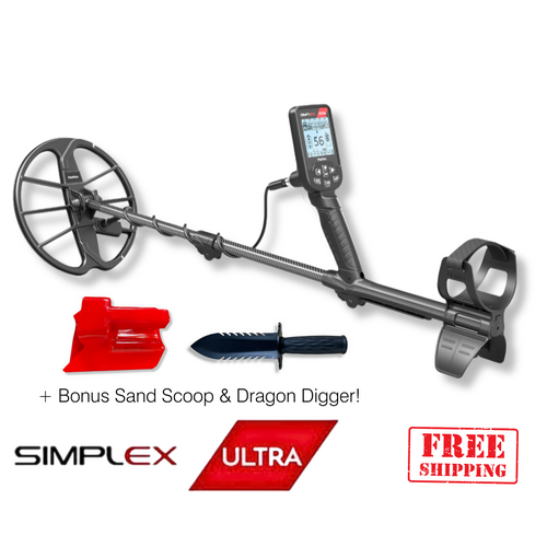 Nokta Simplex ULTRA Metal Detector + Bonus Sand Scoop & Dragon Digger