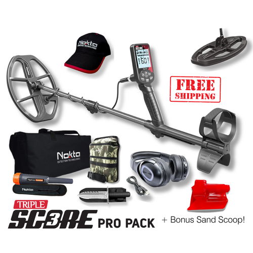 Nokta Triple Score Pro Pack Metal Detector + Bonus Sand Scoop