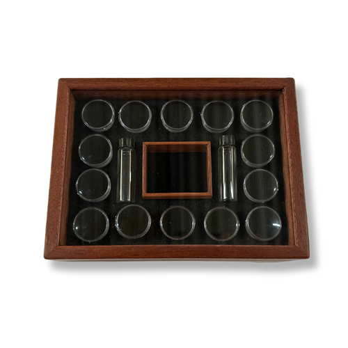 Sharon's Gold Boxes 14 Pod 2 Vial Gold Nugget Display Case