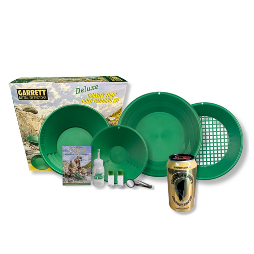 Gold Digger Dave's Gourmet Paydirt Can + Garrett Deluxe Gold Panning Kit