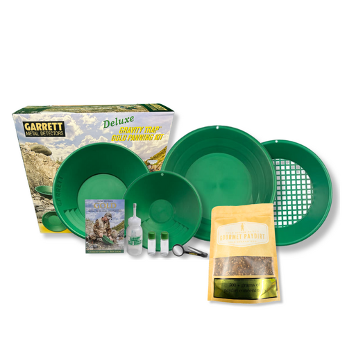 Gold Digger Dave's Gourmet Paydirt 500g bag + Garrett Deluxe Gold Panning Kit