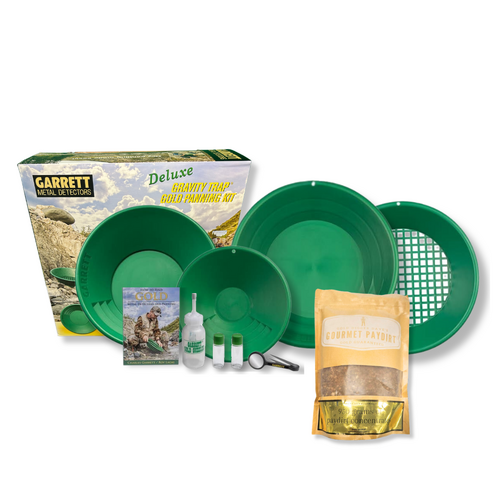 Gold Digger Dave's Gourmet Paydirt 950g bag + Garrett Deluxe Gold Panning Kit