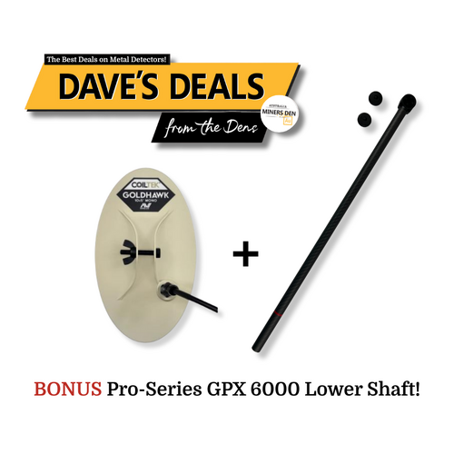 Coiltek GOLDHAWK 10" x 5" GPX6000 Mono Coil With Bonus Pro-Series Lower Shaft